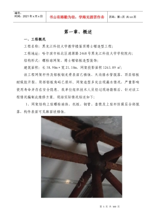 钢结构网架除锈投标方案