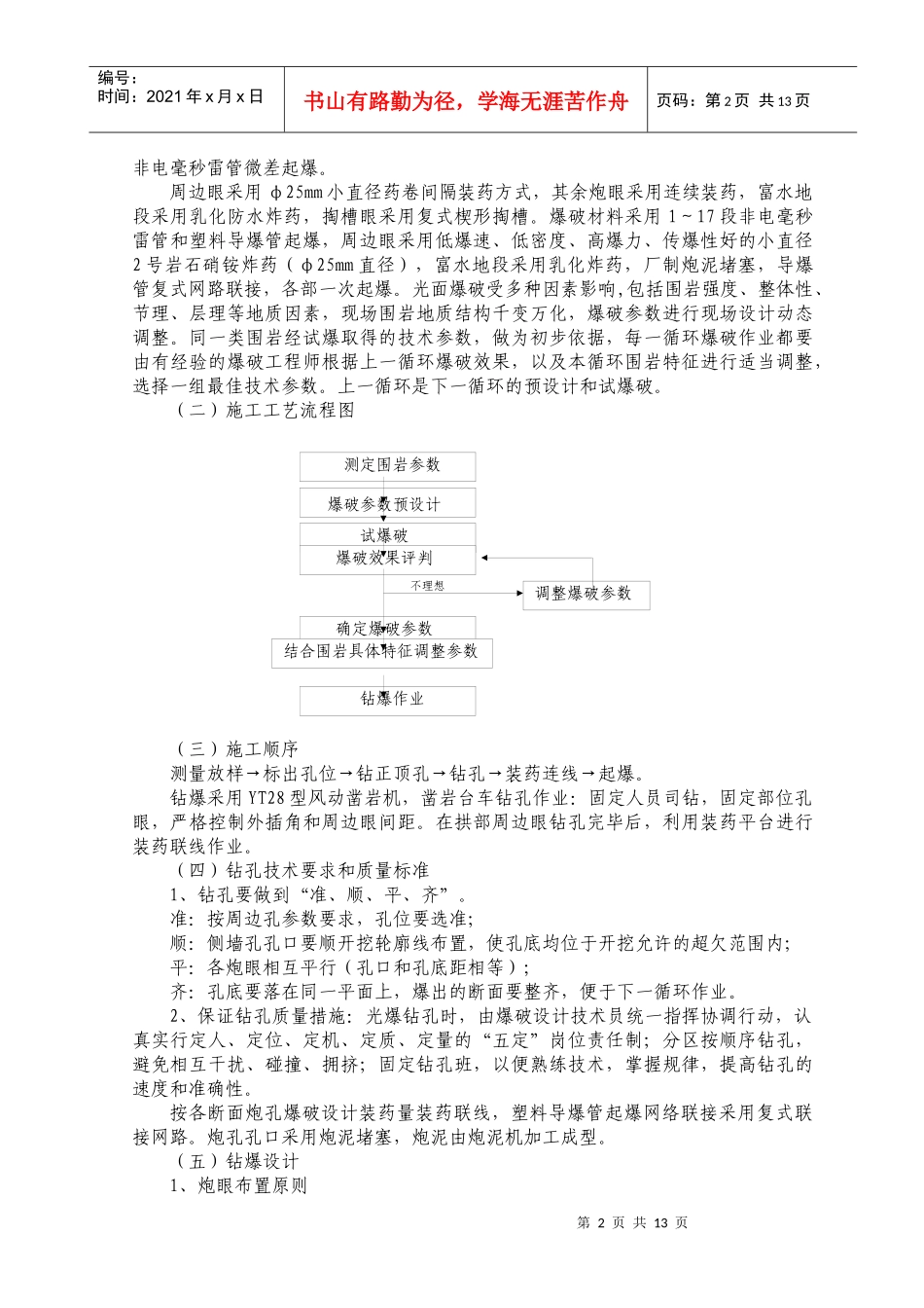 隧道光面爆破施工工法_第2页