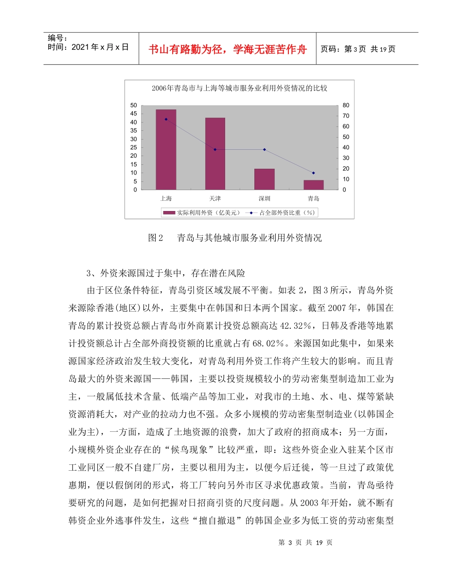 青岛招商引资存在的问题与对策建议_第3页