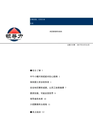 领导力--高层管理研究报告（11）