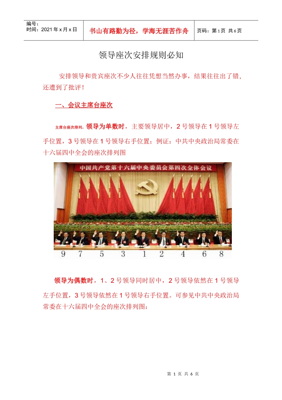 领导座次安排规则必知_第1页