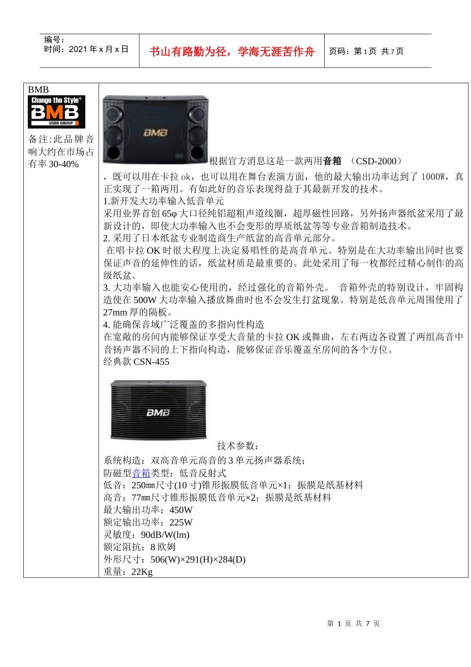 音响品牌培训_第1页