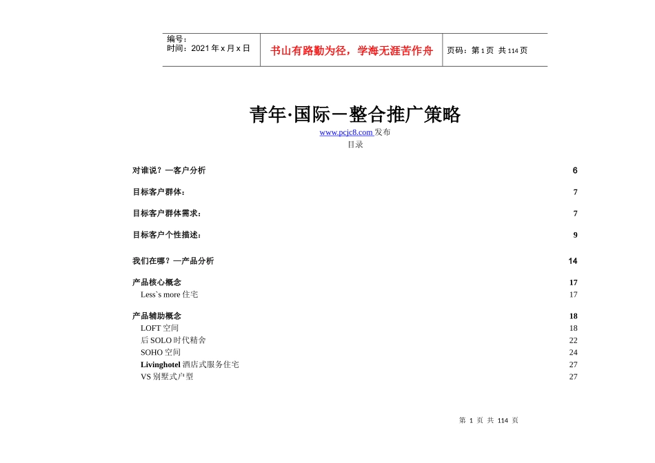 青年国际-整合推广策略_第1页