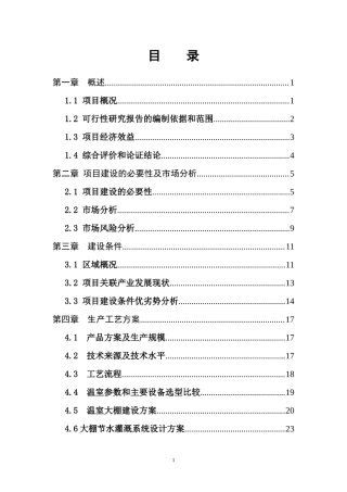 集约化大棚瓜果蔬菜育苗扶贫项目可行性研究报告