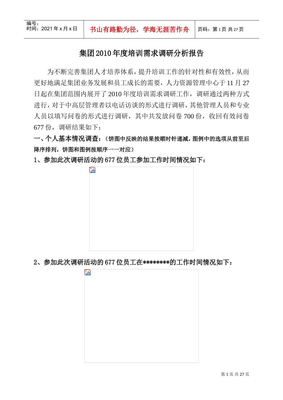 集团某某年度培训需求调研分析报告_第1页
