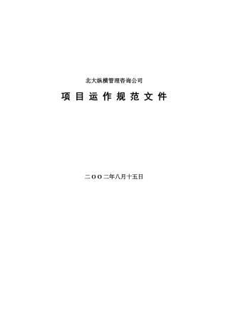 项目运作规范