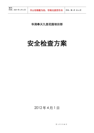项目安全检查专项方案