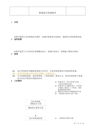 靠谱的景观项目设计控制程序