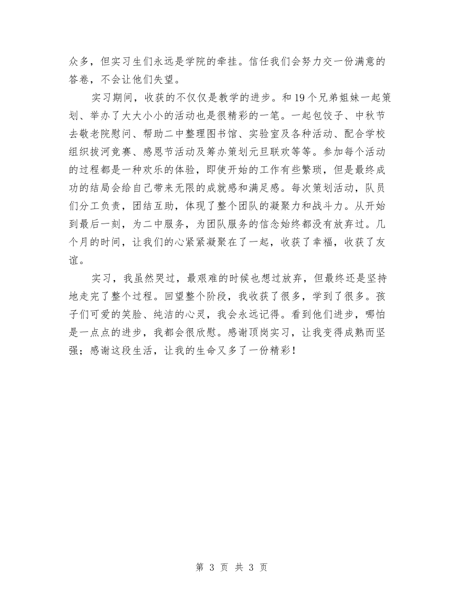 顶岗实践总结材料_第3页