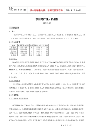 项目可行性分析报告(doc 8页)