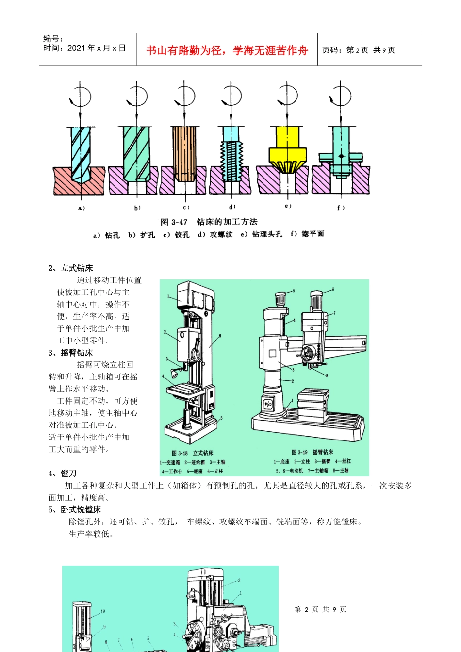 项目五箱体加工doc-任务6整体式箱体加工_第2页