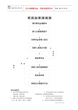 零用金管理流程