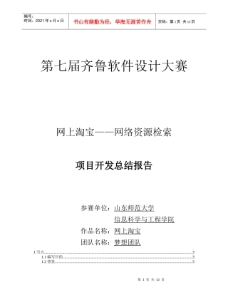 项目开发总结报告