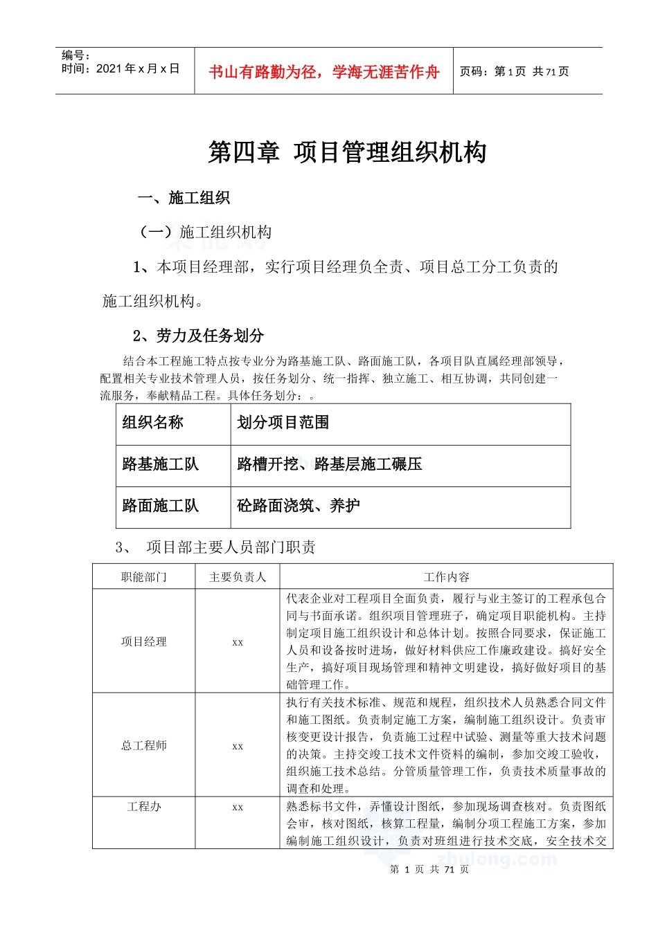 项目管理组织机构_第1页