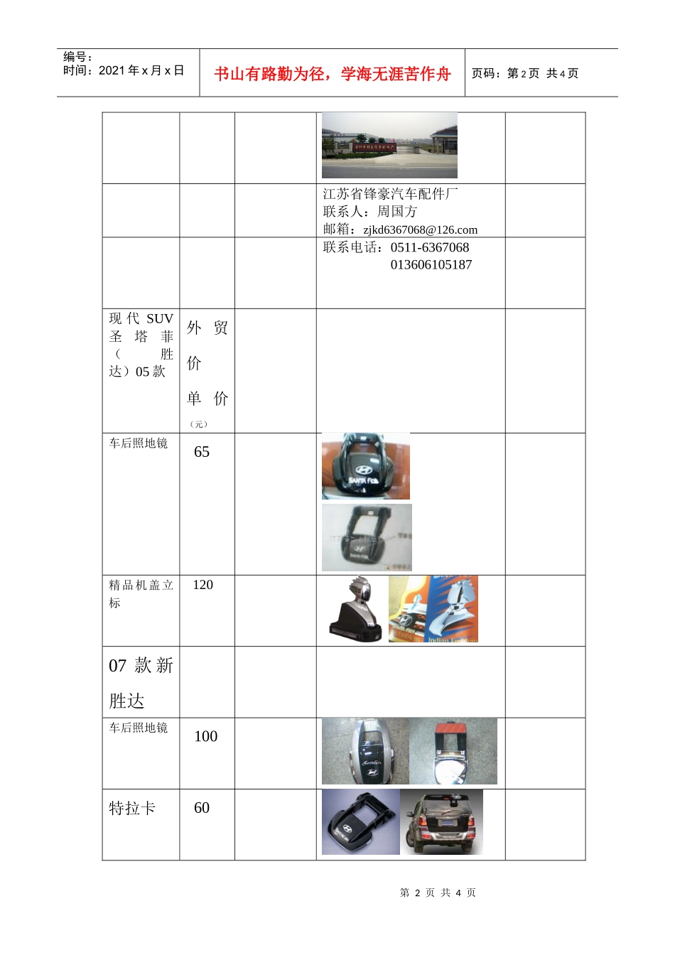 韩国现代SUV汽车途胜零部件表(中国造)_第2页