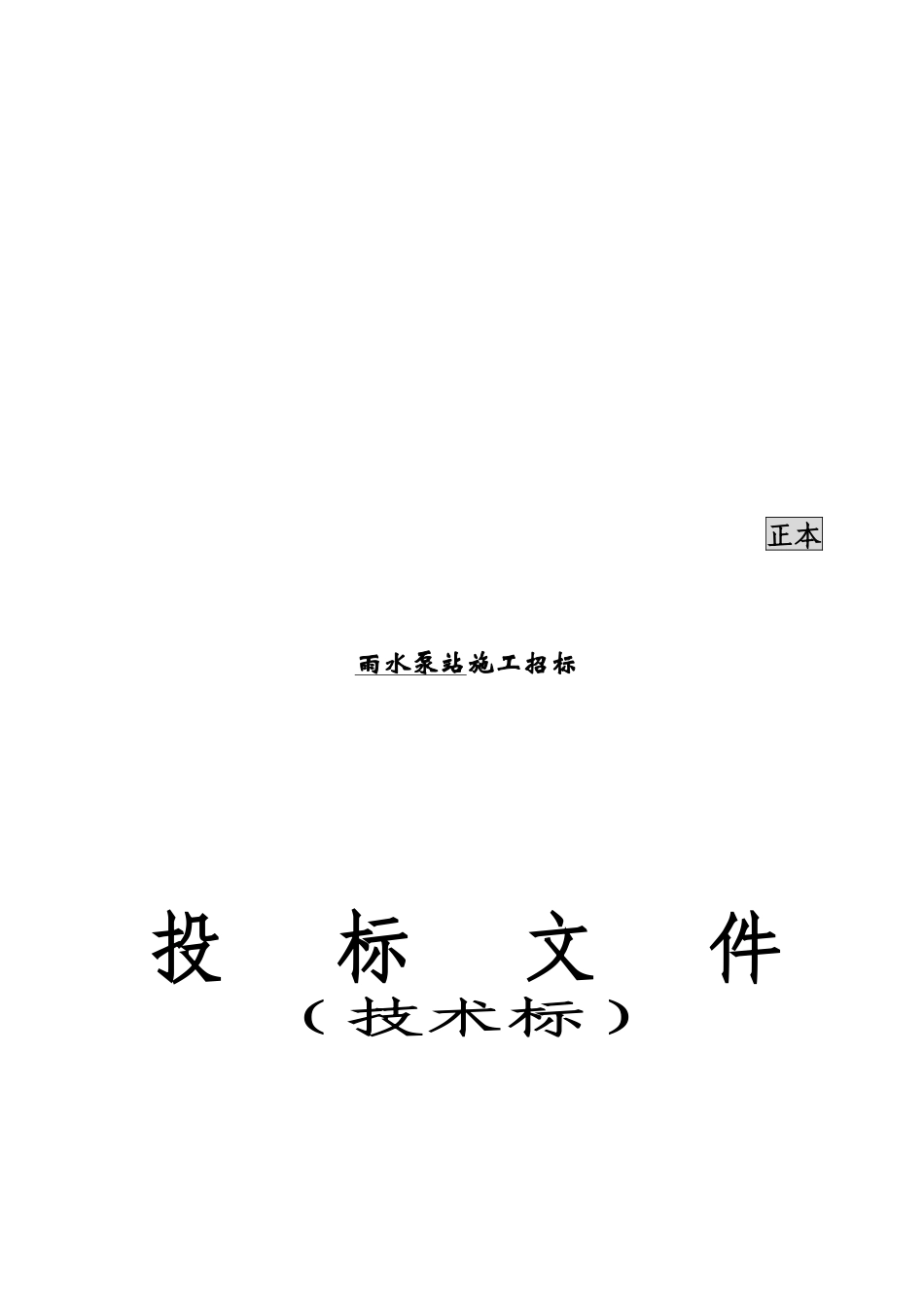 雨水泵站施工组织设计(doc 77页)_第1页