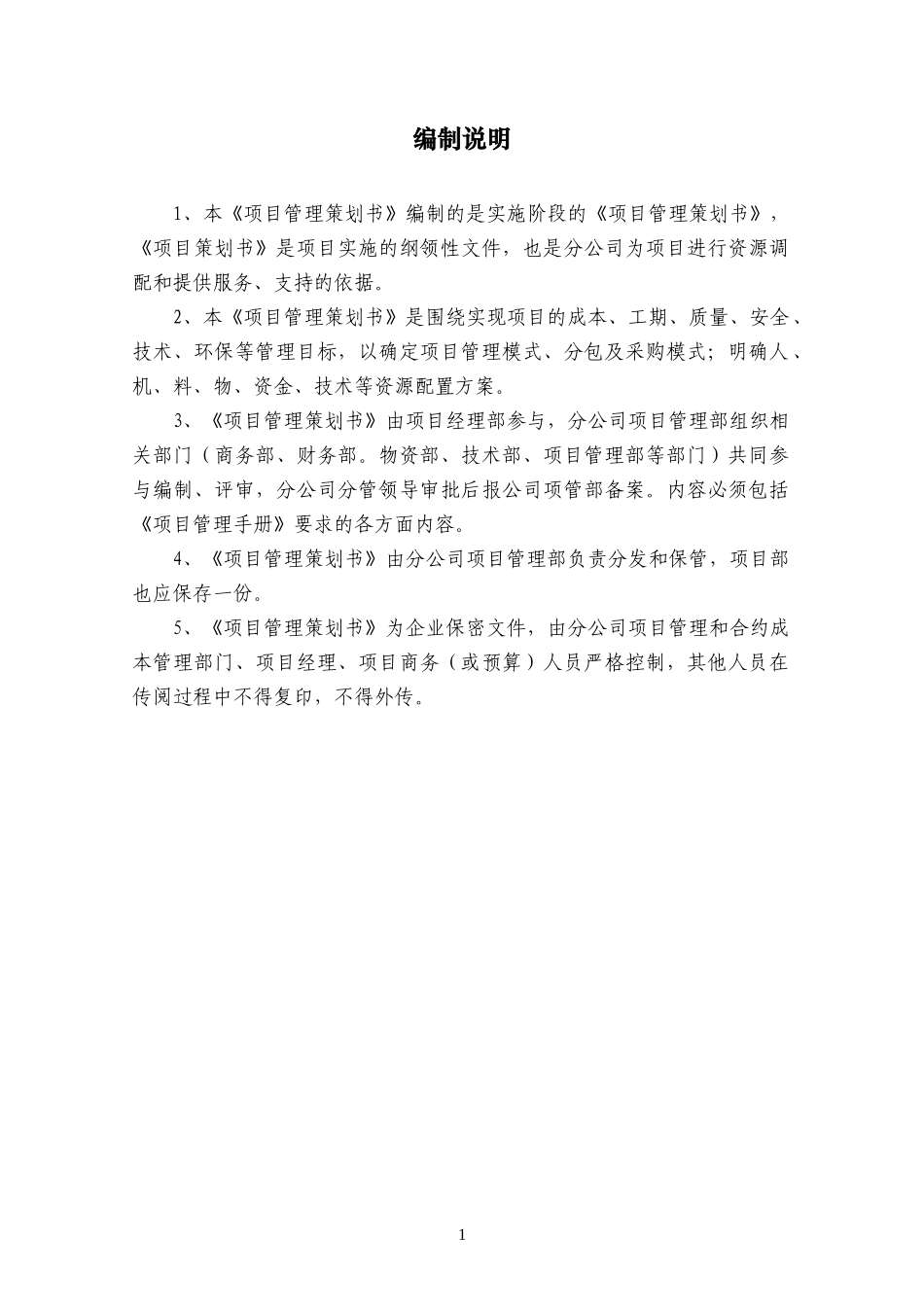 项目管理策划书模板_第2页