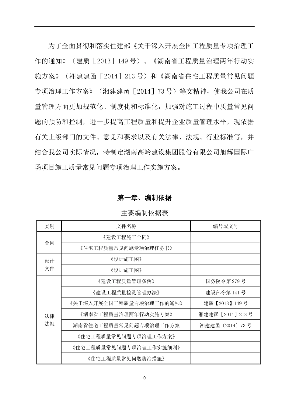 项目施工质量常见问题专项治理工作实施方案_第3页