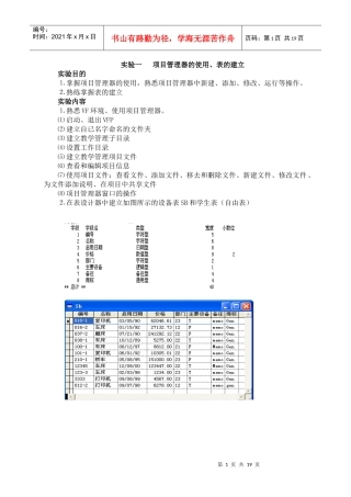 项目管理器的使用