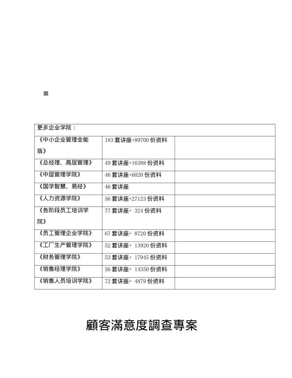顾客满意度调查项目规划建议_第1页