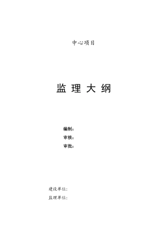 项目监理大纲(DOC92页)