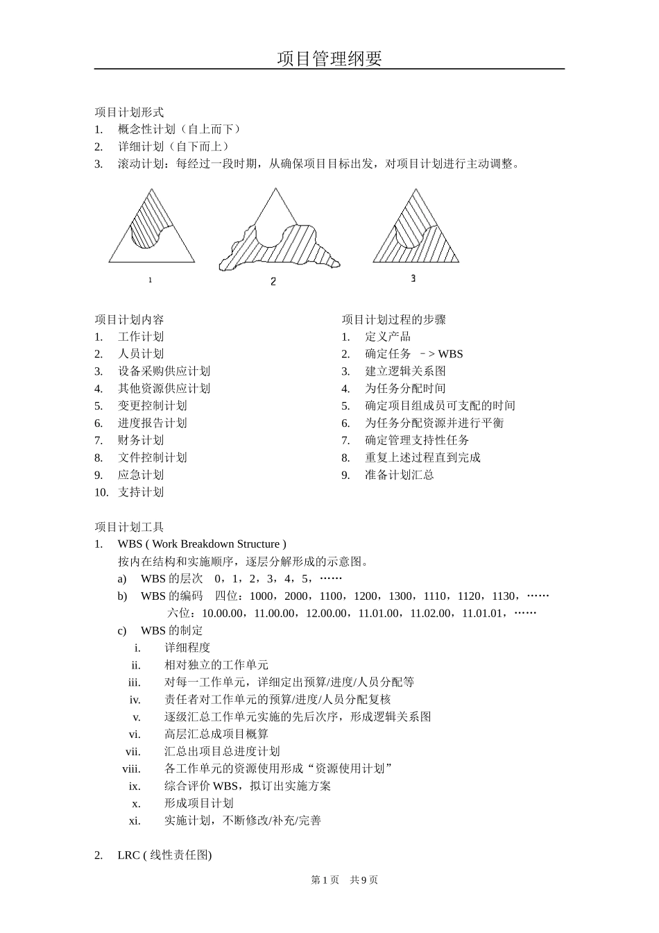 项目管理纲要(1)_第1页