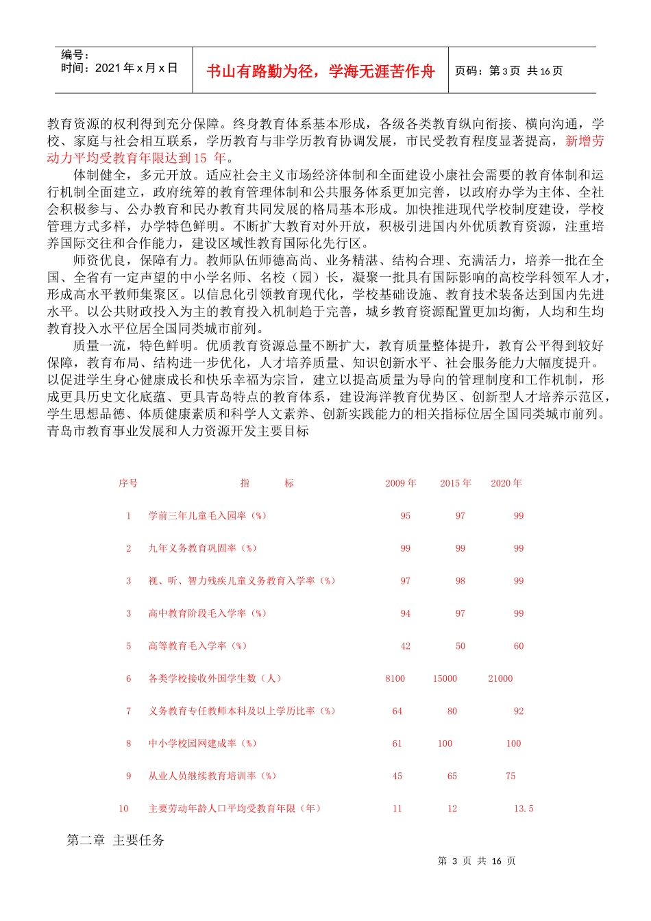 青岛市中长期教育改革和发展规划纲要(XXXX-2020)_第3页