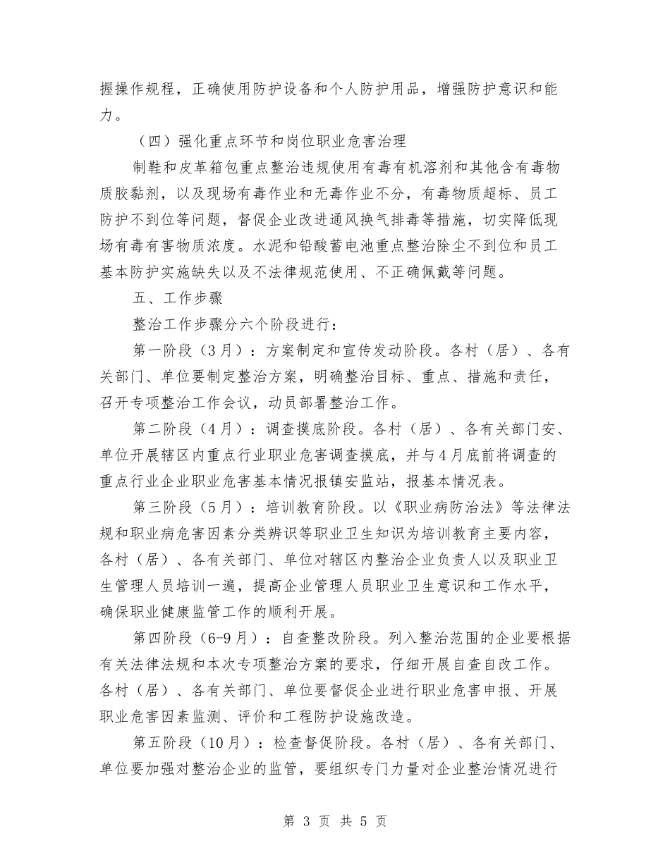 作业场所职业危害治理方案_第3页