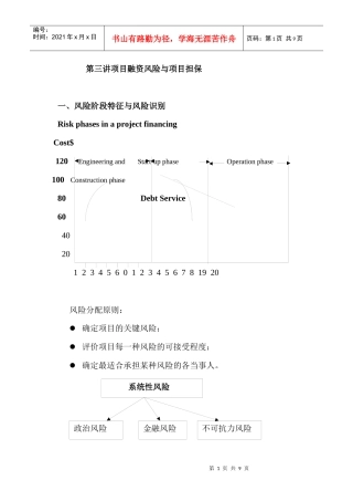 项目融资风险与项目担保