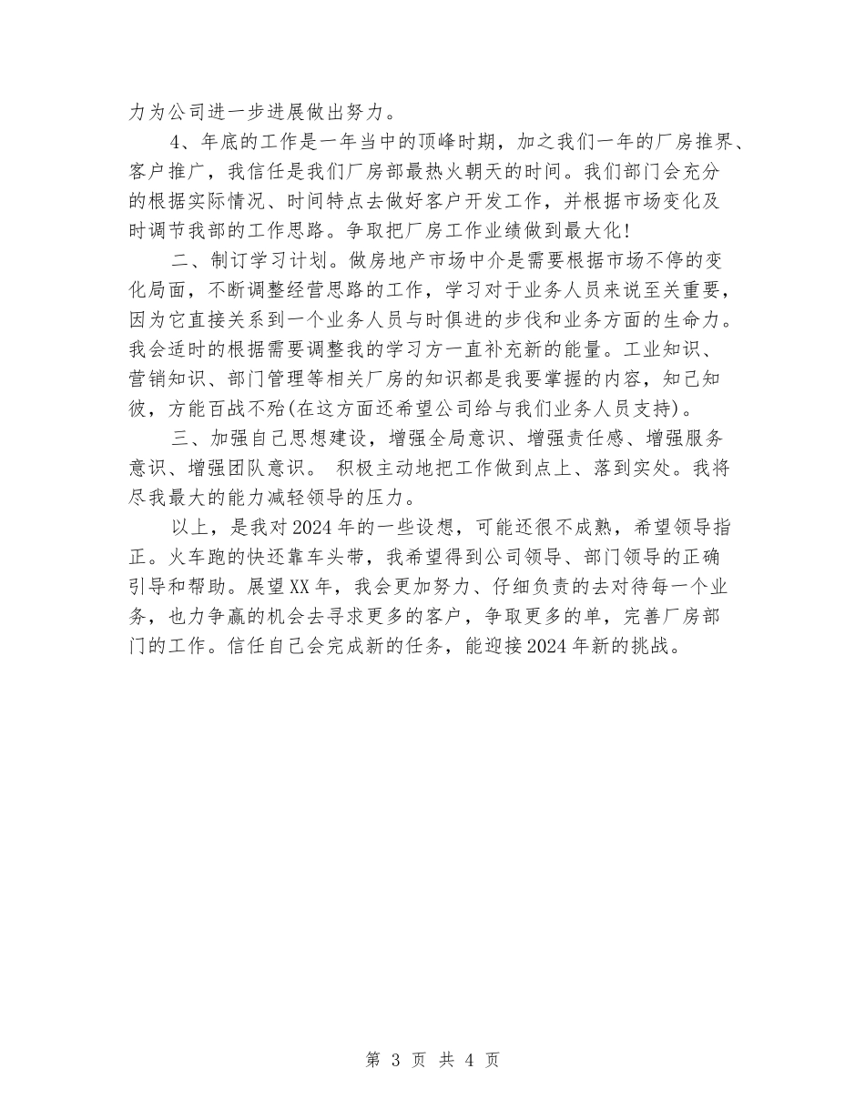 2024年职业经纪人工作计划范文_第3页