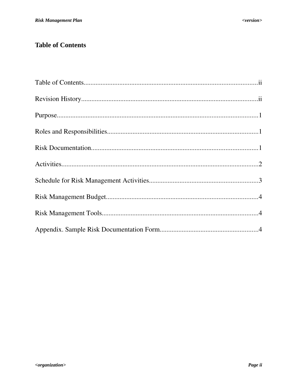 项目风险管理模板(1)_第2页