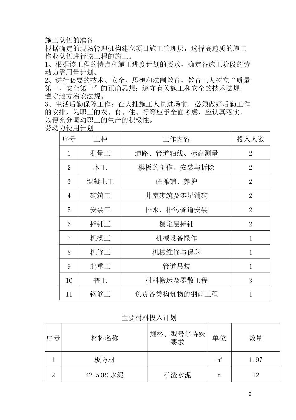 雨污分流项目施工组织设计_第2页