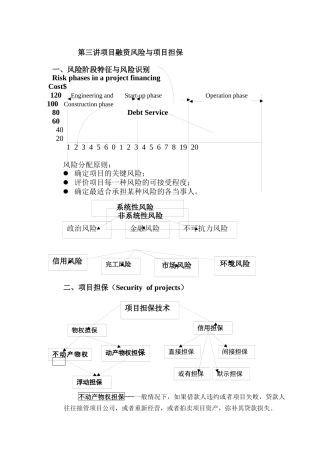 项目融资风险与项目担保讲义