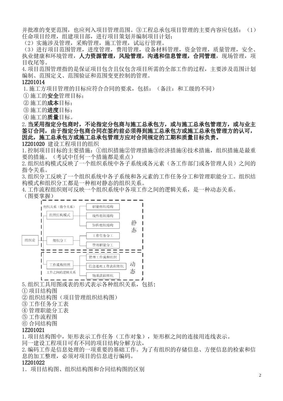 项目管理实务重点XX_第2页
