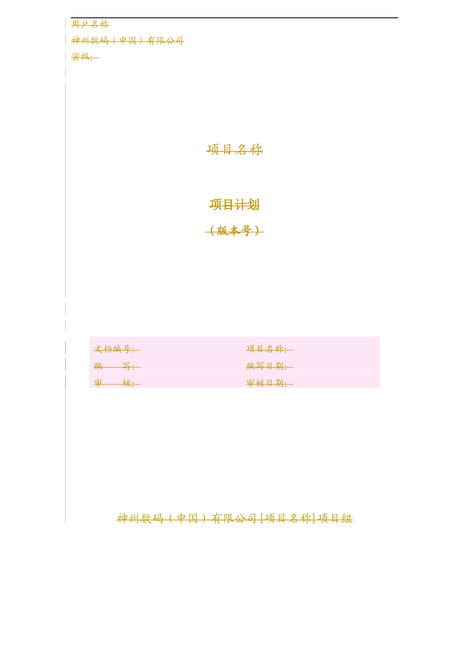 项目计划模版_第2页