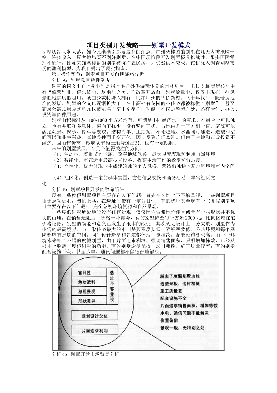 项目类别开发策略-别墅开发模式_第1页