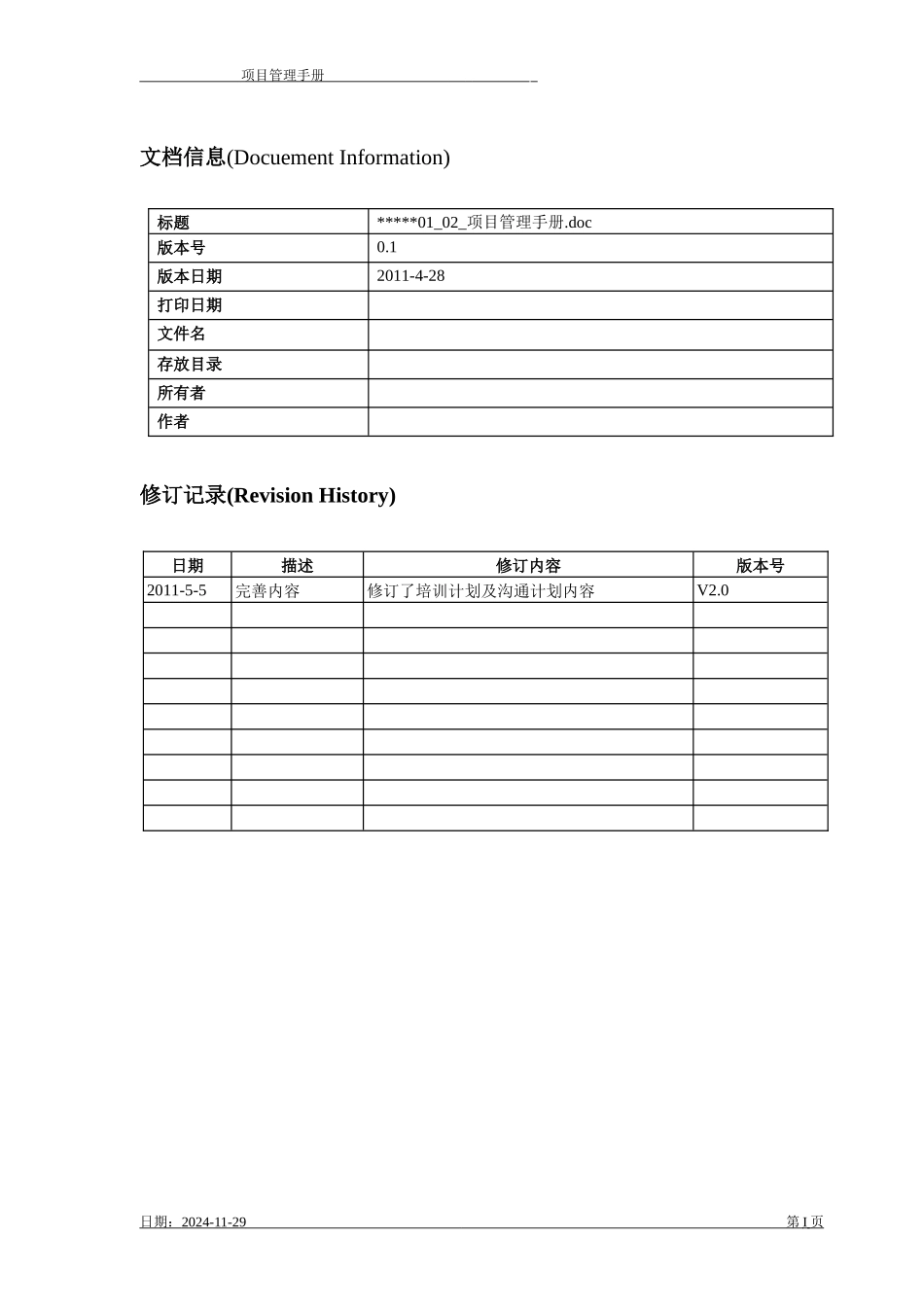 项目管理手册v10_第2页