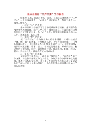 地方志践行“三严三实”工作报告
