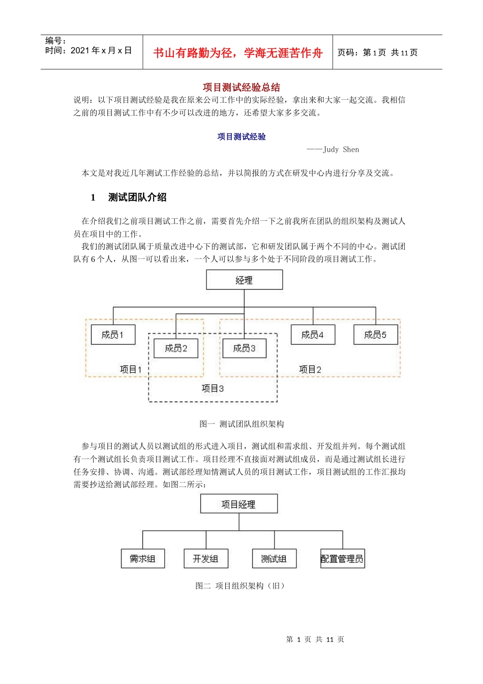 项目测试经验总结_第1页