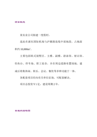 项目管理职能分工与项目管理任务
