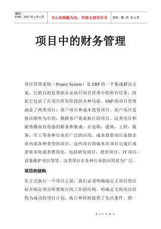 项目中的财务管理范本