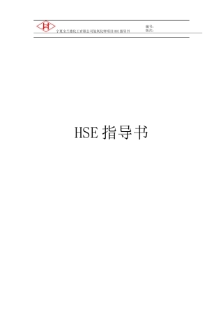 项目HSE指导书