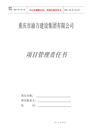 项目责任书(最终版)