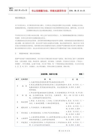 项目价格定位(1)