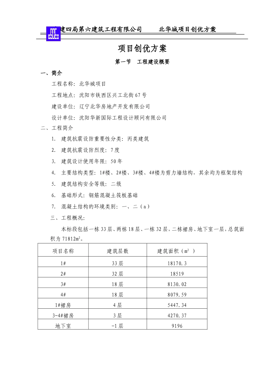 项目创优方案(DOC61页)_第1页