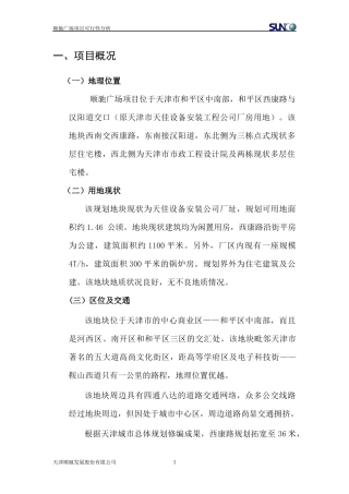 顺驰广场项目可行性分析(1)