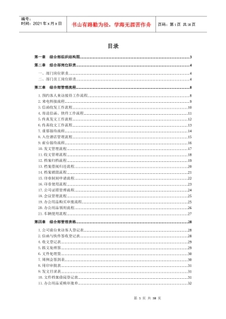 集团综合部管理规范及流程