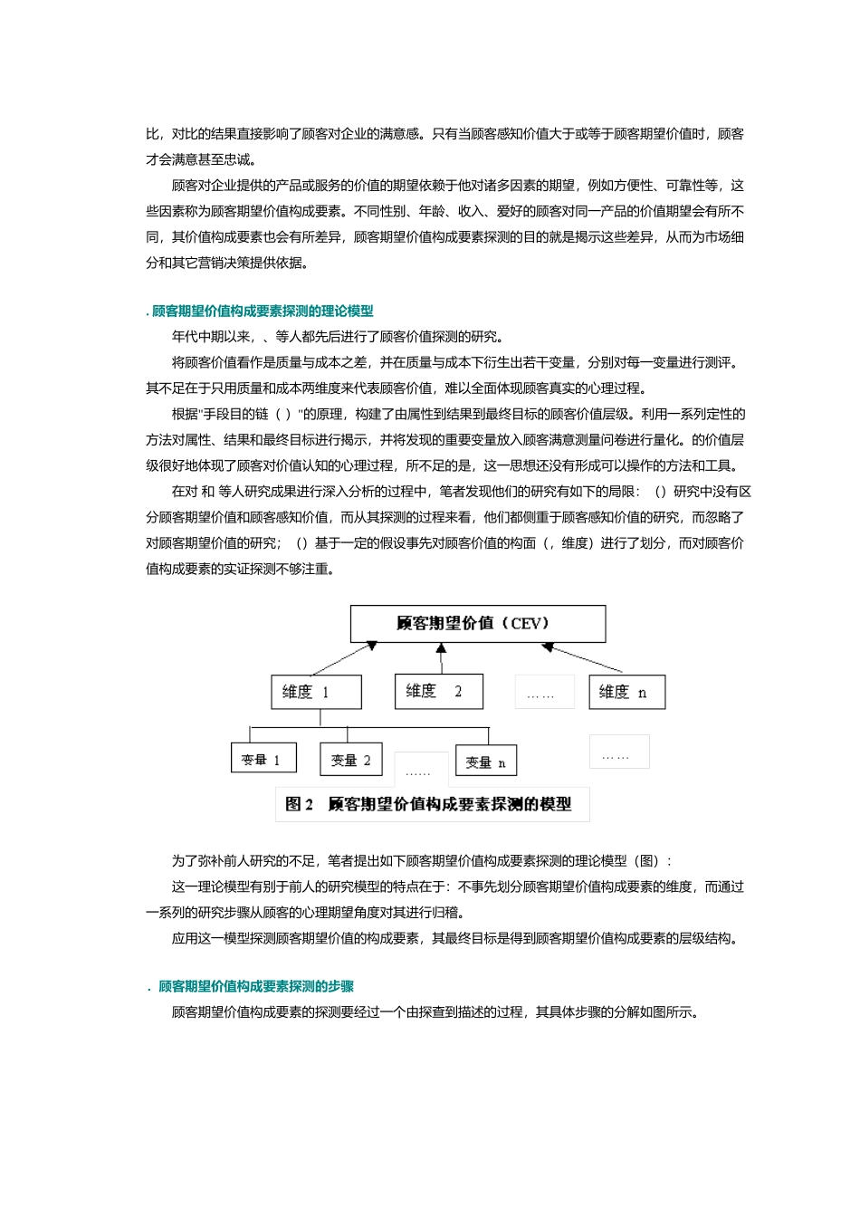 顾客期望价值构成要素的探测_第2页