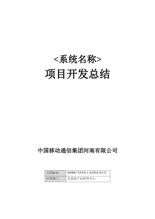 项目开发总结报告v100