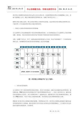 项目型公司组织评价